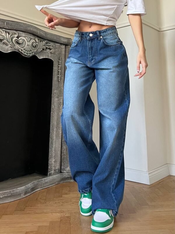 Blue Wash Baggy Jeans