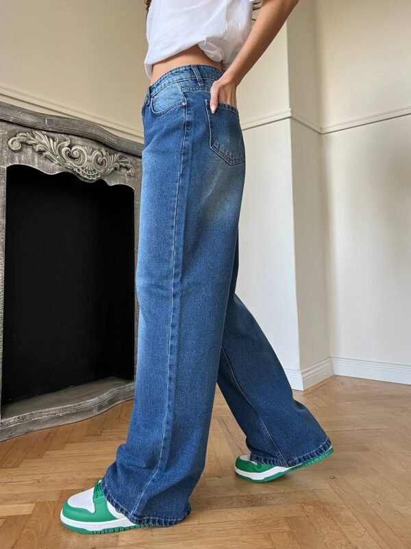 Blue Wash Baggy Jeans - Image 5