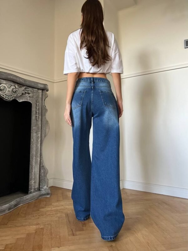 Blue Wash Baggy Jeans - Image 6