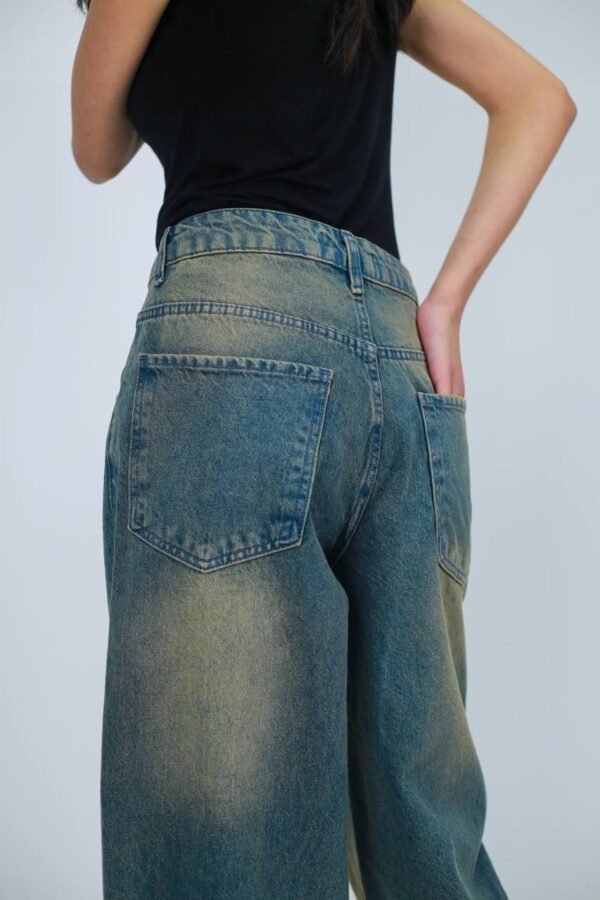 Retro Washed Baggy Jeans - Image 3