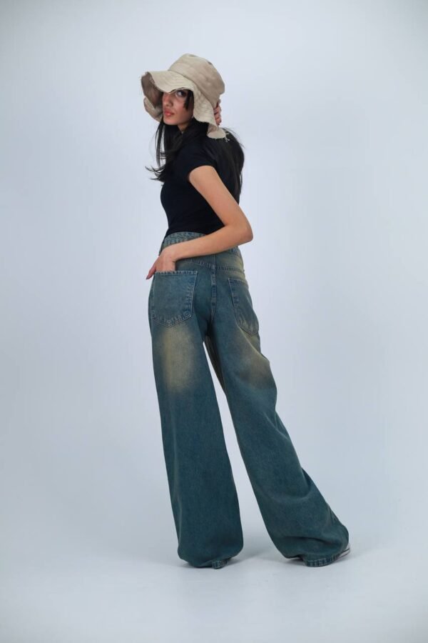 Retro Washed Baggy Jeans - Image 5