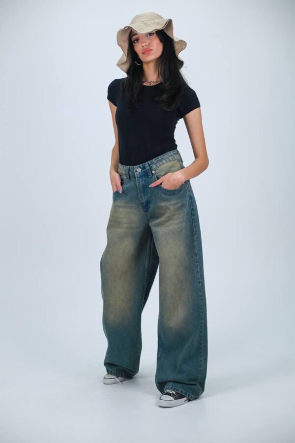 Retro Washed Baggy Jeans - Image 6