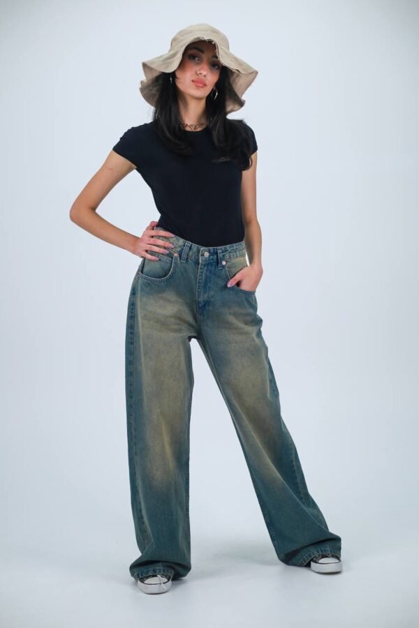 Retro Washed Baggy Jeans - Image 9