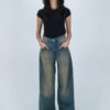 Retro Washed Baggy Jeans - Image 10