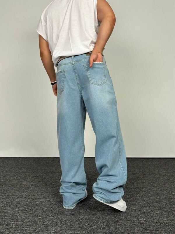 Light Blue Baggy Jeans - Men - Image 5