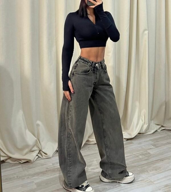 Grey Baggy Jeans - Image 3