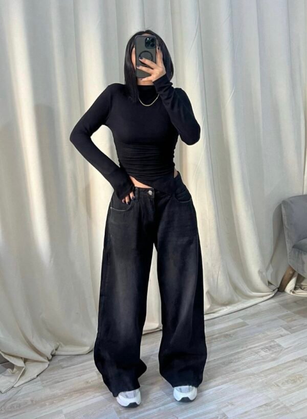 Black Baggy Jeans - Image 2