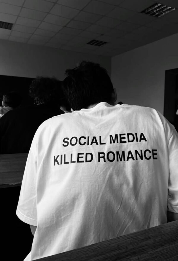 “Social Media Killed Romance” T-shirt - Image 2