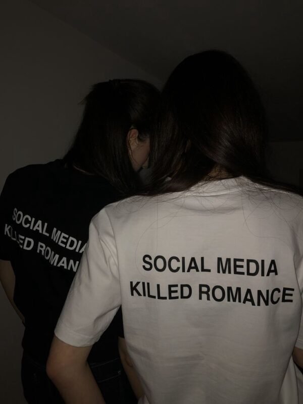 “Social Media Killed Romance” T-shirt - Image 3